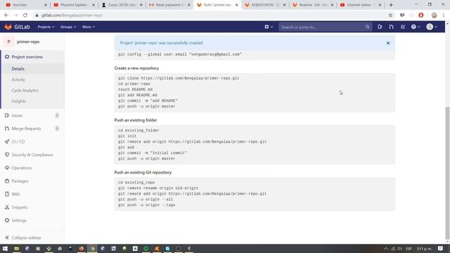 Creando un repositorio en gitlab смотреть онлайн
