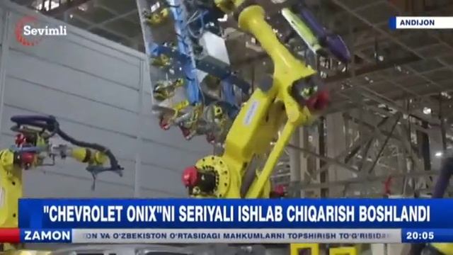"CHEVROLET ONIX"NI SERIYALI ISHLAB CHIQARISH BOSHLANDI | ZAMON смотреть онлайн