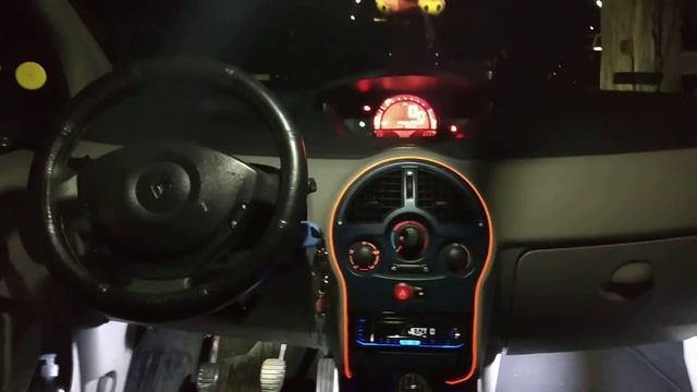 Renault Modus Ambient Light oświetlenie dodatkowe Swiatłowodem смотреть онлайн