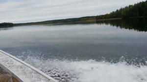 Поездка в двоем на лодке Салют 360 под Mercury F6M