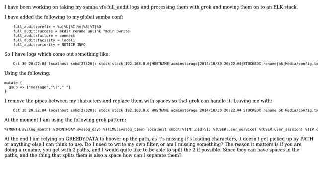 How To Process Samba Full_audit Logs In To Logstash?
