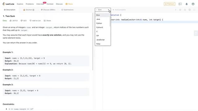 LeetCode Question 1. Two Sum (Telugu lo) смотреть онлайн