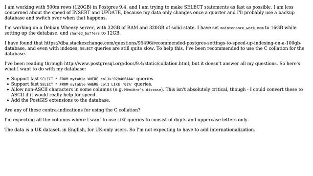 Databases: Is C collation suitable for my Postgres database? смотреть онлайн