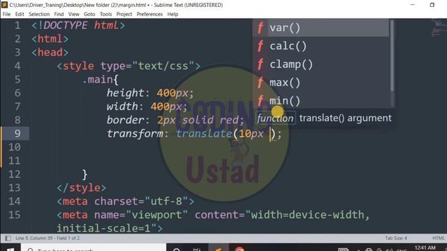 Css translate property tutorial in hindi | coding ustad | transform : translate смотреть онлайн