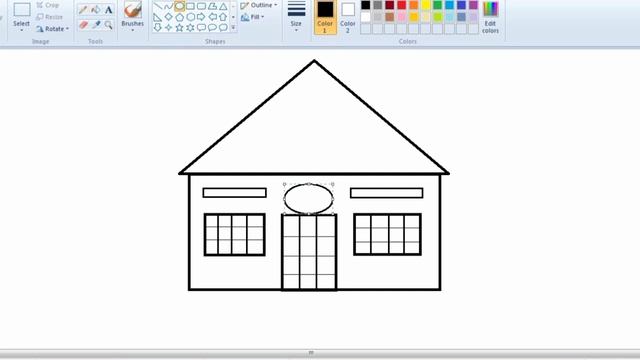 How to Drawing a House in MS paint - Very Simple Drawing in Computer смотреть онлайн