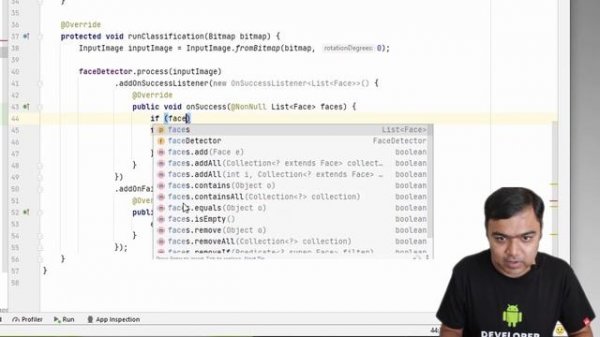 Adding Face detection using Google ML Kit library in Android Studio | ML Android App