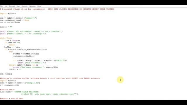 Testing with basic sqlite shell (By Zero Copy Slicing Mechanism - Buffer Protocol) смотреть онлайн