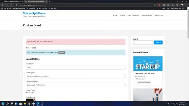 How to Use Recaptcha for Submit Event Form Setting | Enable Recaptcha смотреть онлайн