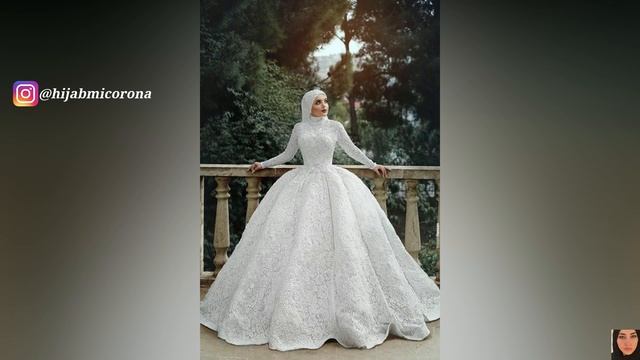 New Beautiful Muslims Wedding Dress// Bridal white dress with HIJAB 2020 ||hijabmicorona смотреть онлайн