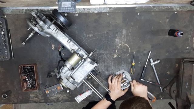Полная сборка двигателя 157QMJ(Timelapse).