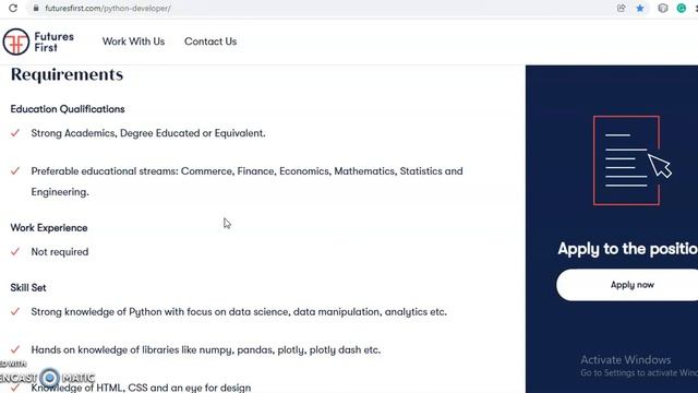 Futures First Recruitment | Python Developer Intern | Any batch | Any Course | Apply Now #jobupdate смотреть онлайн