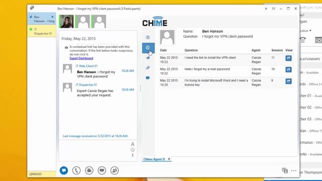 Chime Click to Chat for the Helpdesk using Microsoft Lync смотреть онлайн