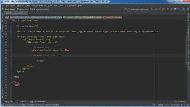 Bootstrap Tutorial for Beginners - 14 - Login Modal смотреть онлайн