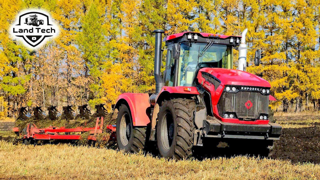 Кировец снова первый? Трактор К-742М с оборотным плугом UNLU вспахал больше всех? смотреть онлайн