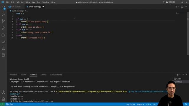 Python Switch смотреть онлайн