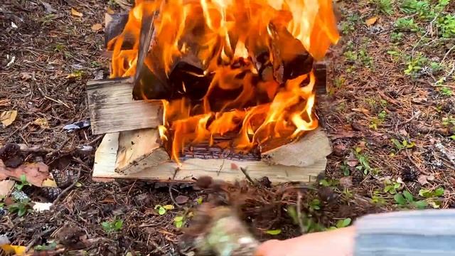 Разводим костёр. Как правильно разводить костёр. Пожарная безопасность в лесу. Костровище. смотреть онлайн