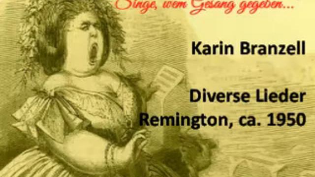 German Lieder Sung By Karin Branzell...