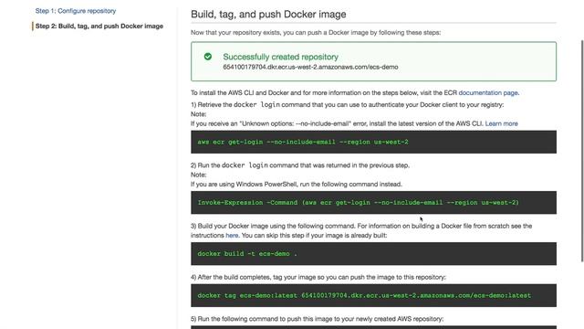 aws ecs registry launch demo смотреть онлайн