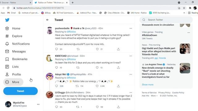 A new tweet by Roblox And will hopefully be coming back soon! смотреть онлайн