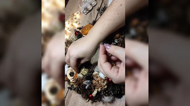 новогодний венок на стену смотреть онлайн
