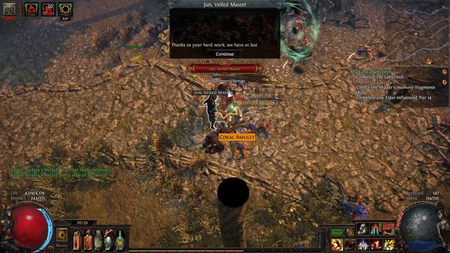 Path of Exile | 4 Elder Subs | Cyclone Build смотреть онлайн