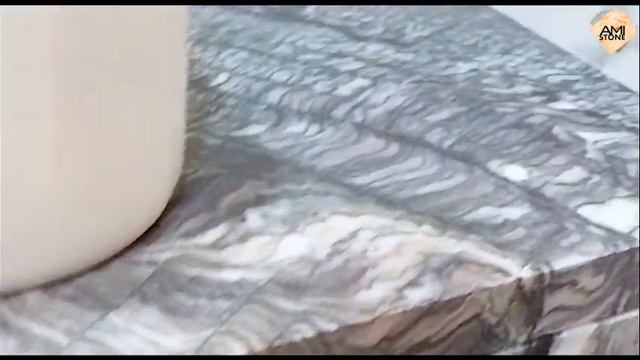 Столешница в ванную из натурального мрамора Rosso Luana от Амистоун! смотреть онлайн