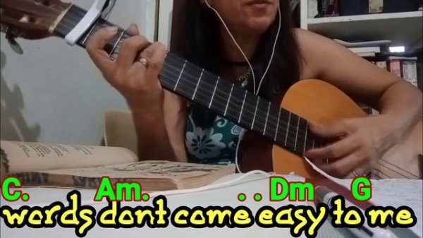 Words dont come easy guitar  tutorial