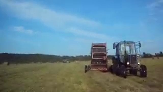 Сенокос, пресс ПР1.6, модернезированный в хозяйстве. смотреть онлайн