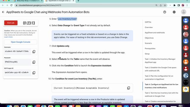 AppSheets to Google Chat using Webhooks from Automation Bots #qwiklabs #GSP756 [With Explanation?️ смотреть онлайн