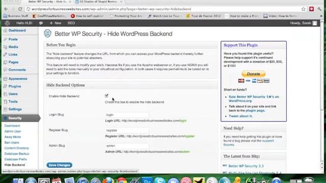 Better WP Security Plugin Settings смотреть онлайн