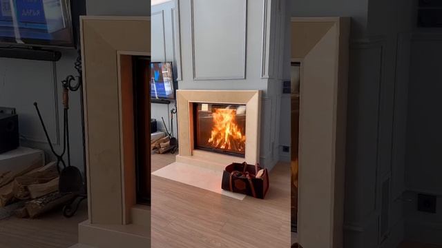 Классический камин с топкой Астов ПС 9074. Красота #огня #печигорбунова #астов #камин #печь смотреть онлайн