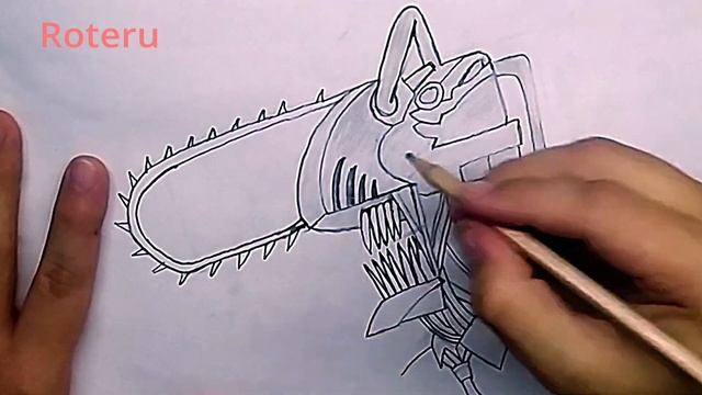 How to draw Chainsaw Man Sketch Как нарисовать анимешного Человек-бензопила смотреть онлайн