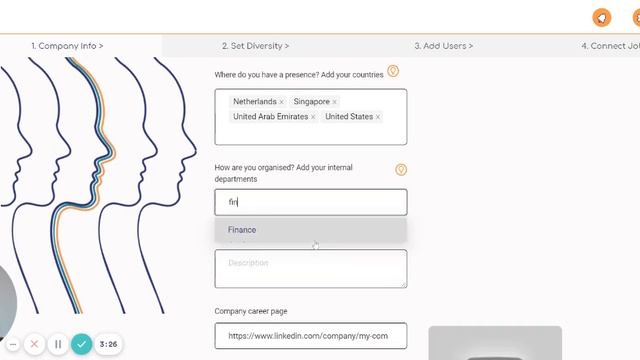 How can you ser up your company profile with your Diversely account? смотреть онлайн