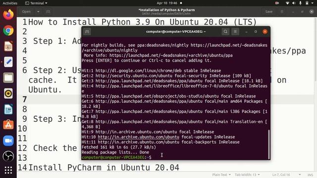 Installation | Python 3.9 | Ubuntu 20.04 смотреть онлайн