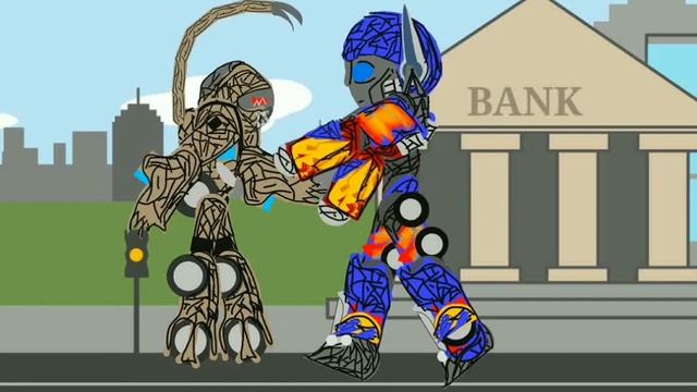 Transformer Optimus Prime Vs Bonecrusher (stickman Animation)