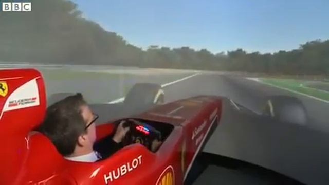 Trying out Fernando Alonso Ferrari F1 simulator смотреть онлайн