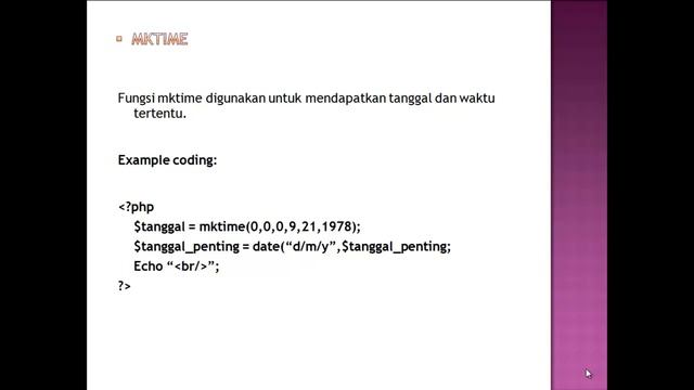 Date and Time Function pada Pemrograman PHP Teknik Informatika Universitas Islam Riau смотреть онлайн