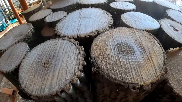 $50 Saw Mill - Installing Custom Unique COOKIE CUT Wood Floor!!! смотреть онлайн