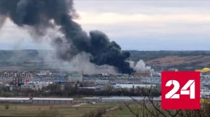 Под Пятигорском загорелся хозяйственный рынок - Россия 24