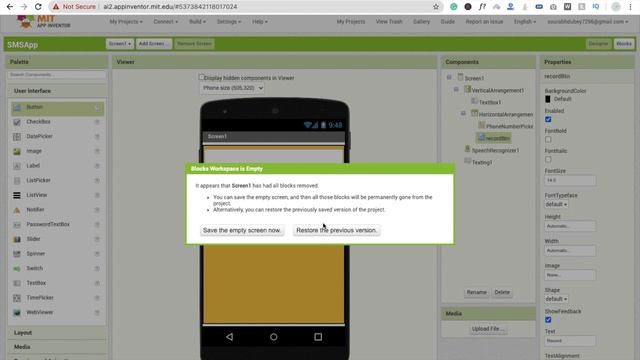 How to send SMS from MIT App Inventor 2 [ Send msg 2020 ] смотреть онлайн