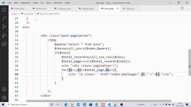 Pagination in Home Page Complete Blog in PHP part12 смотреть онлайн