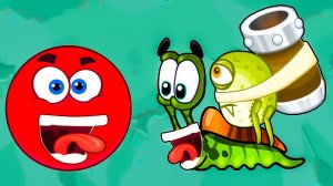 Несносный КРАСНЫЙ ШАР 5. Серия 8. В поисках улитки Боба. Мультик ИГРА Red Ball 5 на Игрули TV