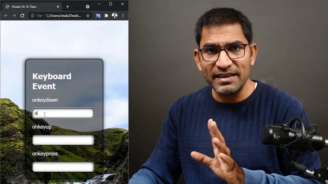 Keyboard Events (onkeydown, onkeyup, onkeypress) in JavaScript in हिंदी /اردو - Class -27 смотреть онлайн