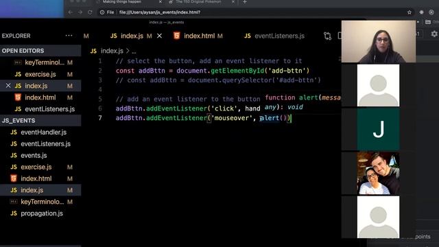 JavaScript Events смотреть онлайн