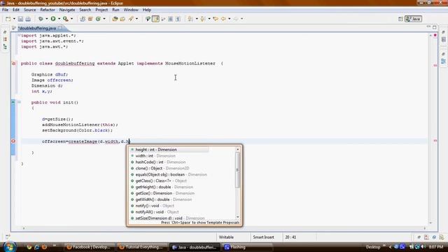 java applet 3/6 - double buffering смотреть онлайн