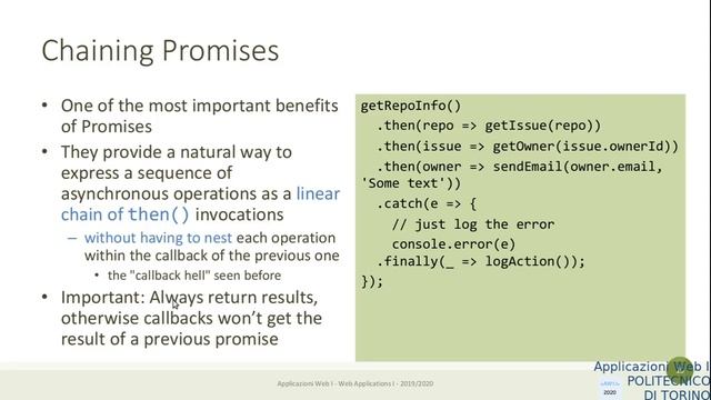 AW1-2020-L10: Programmazione Javascript asincrona смотреть онлайн