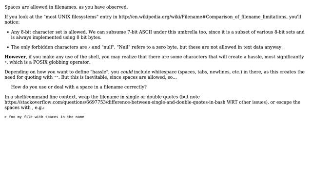 Unix & Linux: Is space not allowed in a filename? (4 Solutions!!) смотреть онлайн