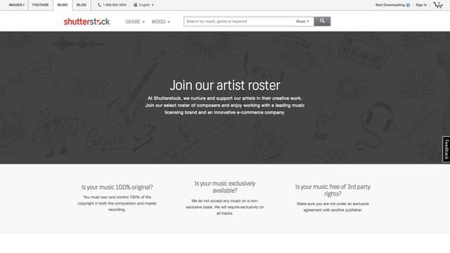 Как зарегистрироваться на Shutterstock как музыкальный автор