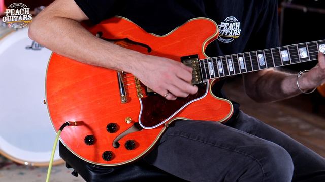No Talking...Just Tones | Gibson Custom Murphy Lab 1959 ES-355 Stop Bar Watermelon - Light Aged смотреть онлайн