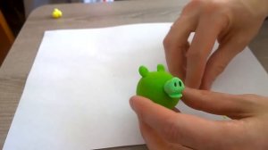 Слепить СВИНКУ ЭНГРИ БЕРДЗ.  modeling Angry Birds
